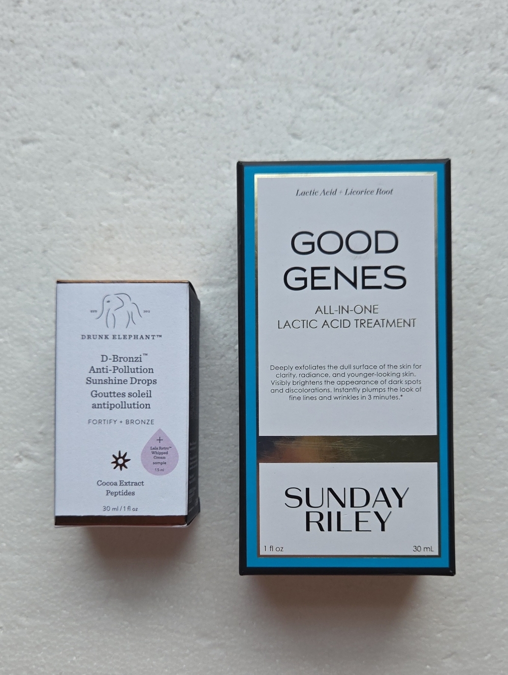 Sunday Riley Good Genes Lactic Acid 30ml + Drunk Elephant D-Bronzi Drops 30ml